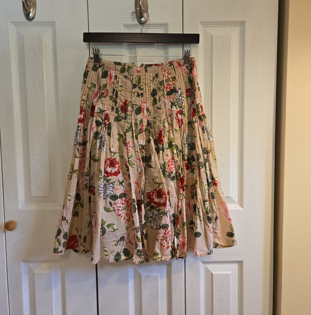 CAbi Floral Circle Skirt with Floral Print